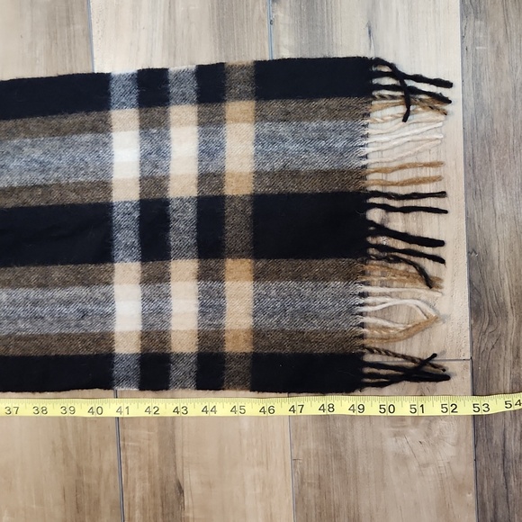 Lambwool brown black tan scarf made in West Germany - Picture 5 of 8